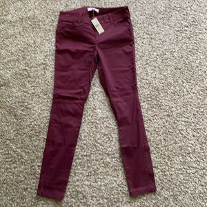 Never worn Loft burgundy pants new with tags